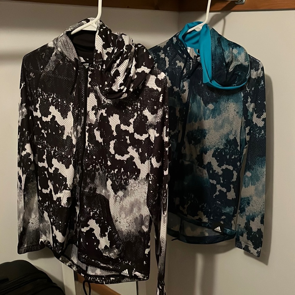 adidas mesh zip ups